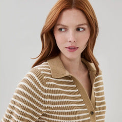 Striped Polo Cardigan
