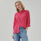 Relaxed Button-Up Blouse