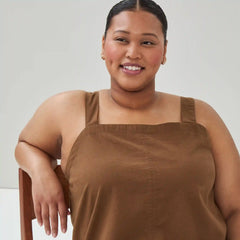 Women+ Linen Cotton Square Neck Tank