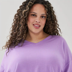 Women+ V-Neck Lounge Sweatshirt
