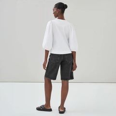 Heavyweight Cotton Puffed Sleeve Top
