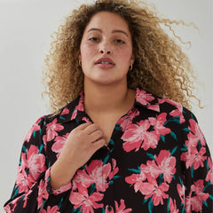 Women+ Crepe Printed Button-Up