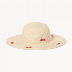 Kid Girls' Cherry Straw Hat