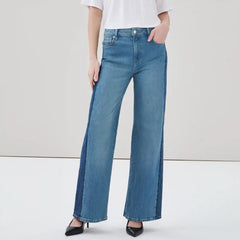 Two Tone Wide Leg Jean