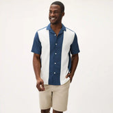 Men's Colour-Block Bowling Shirt