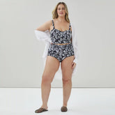 Women+ Printed Front Twist Bikini Top