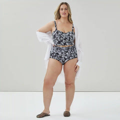 Women+ Printed Front Twist Bikini Top