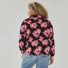 Women+ Crepe Printed Button-Up