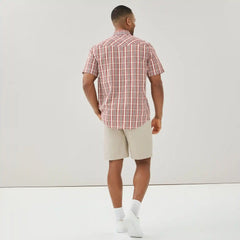 Men's Plaid Button-Up Shirt
