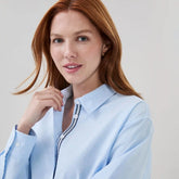 Oversized Striped Button-Up Shirt