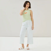 Seersucker Cropped Sleep Pant