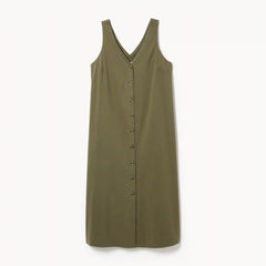 Button Front Midi Dress