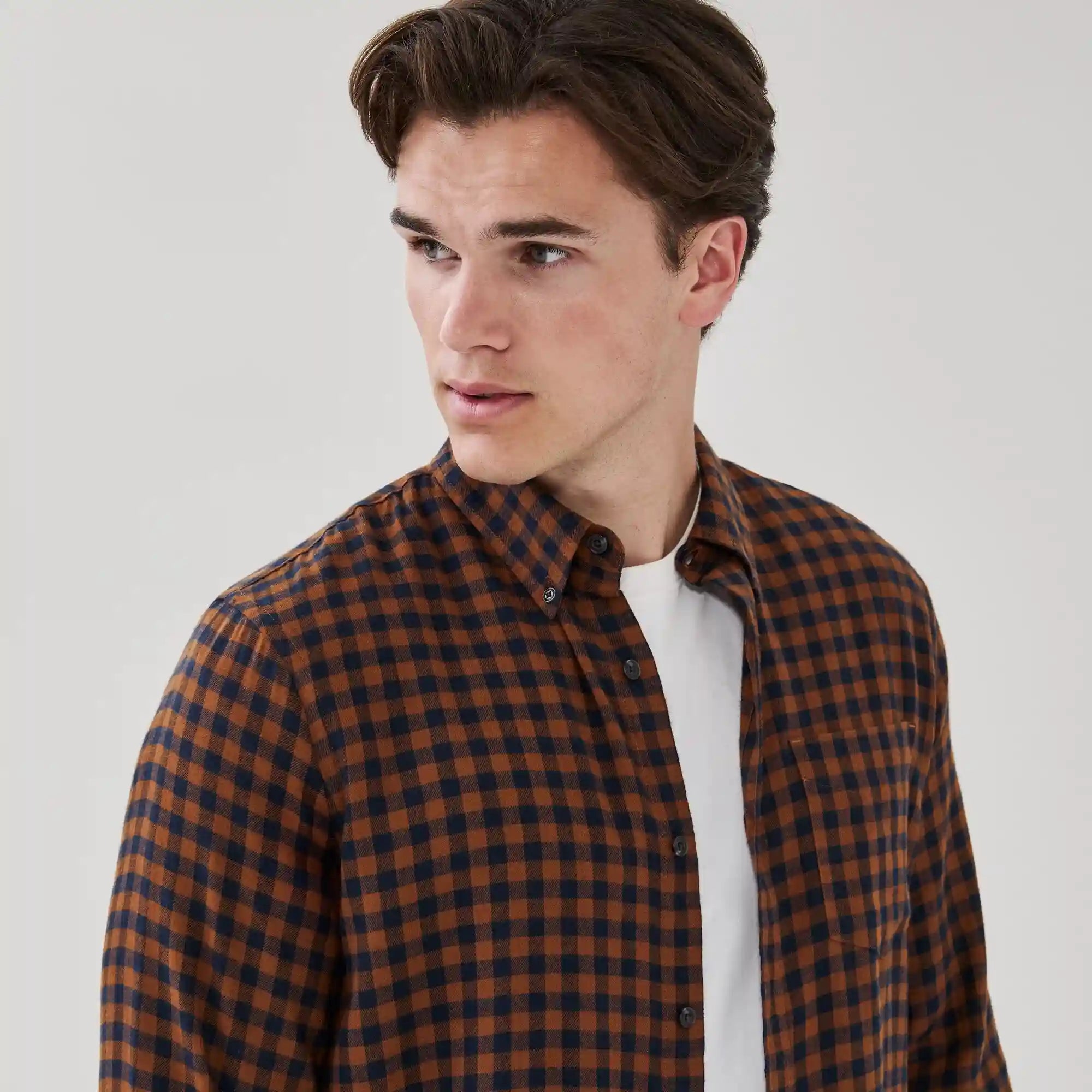 Men's Flannel Button-Down Shirt