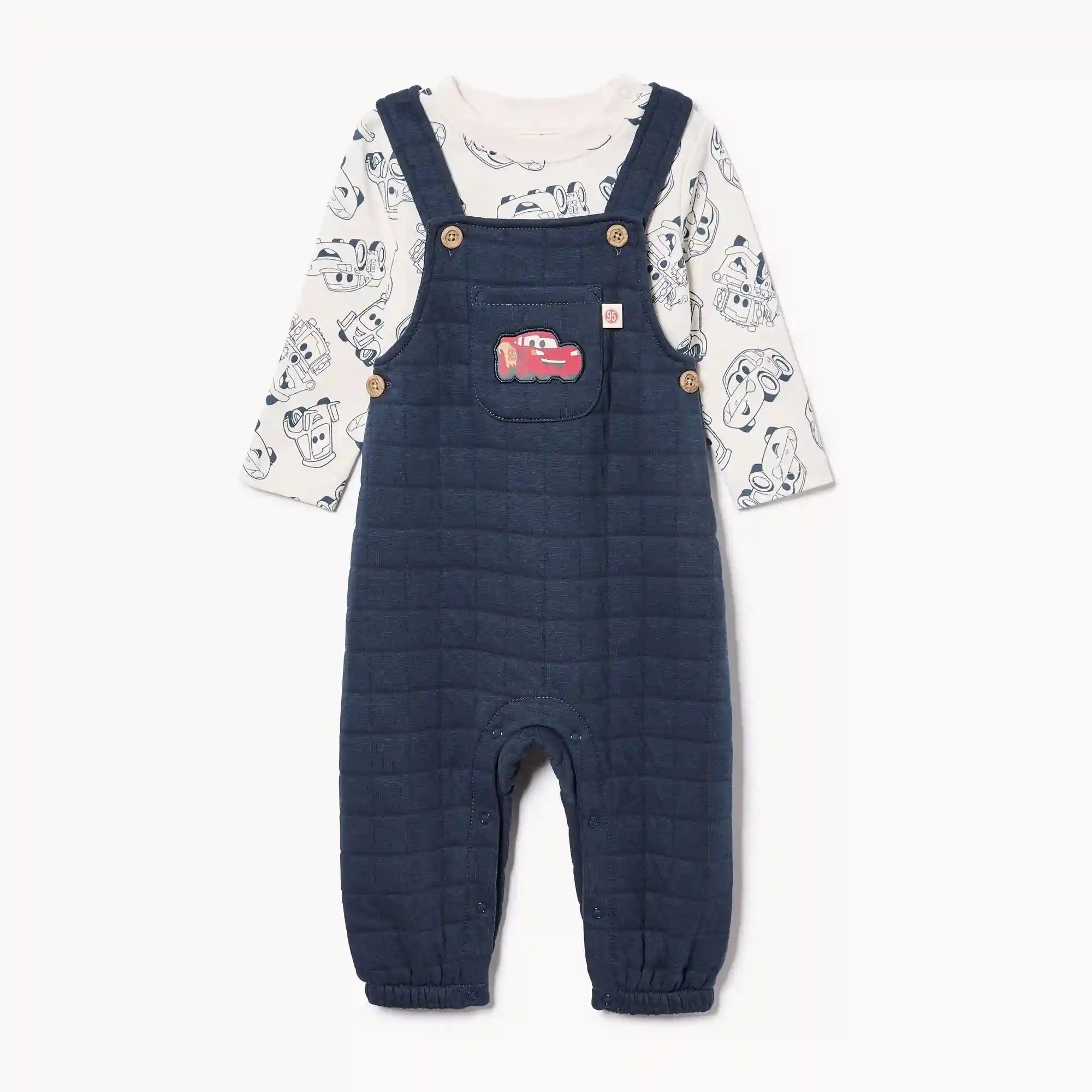 Baby Boys' Disney Cars Overall Set