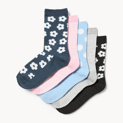 Kid Girls' 5-Pack Crew Socks