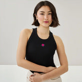Embroidered Ribbed Tank