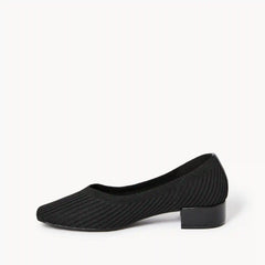Knit Low Block Heels