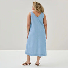 Women+ Soft Denim Midi Dress