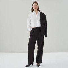 Wide Leg Pleated Trouser