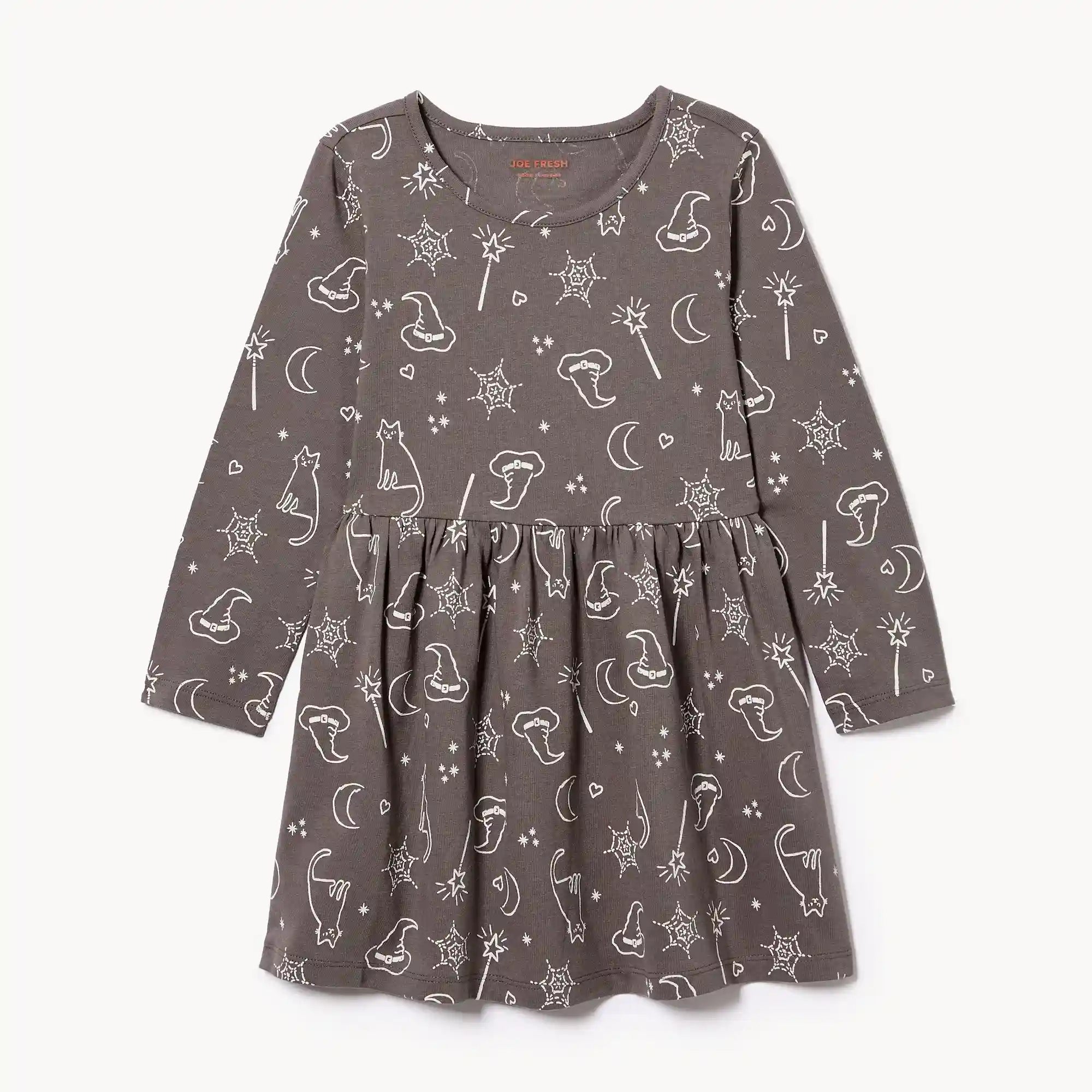 Toddler Girls' Printed Long Sleeve Dress