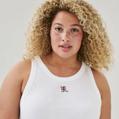 Women+ Embroidered Ribbed Tank