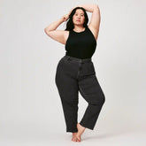 Women+ Black Wash Relaxed Fit Jean
