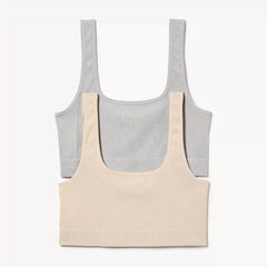 Women+ 2-Pack Seamless Ribbed Bralette