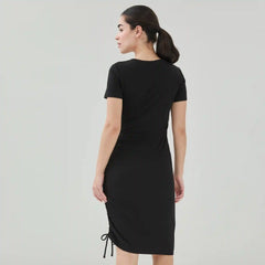 Active Side Ruched Midi Dress