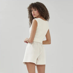 Linen Cotton Wrap Skort