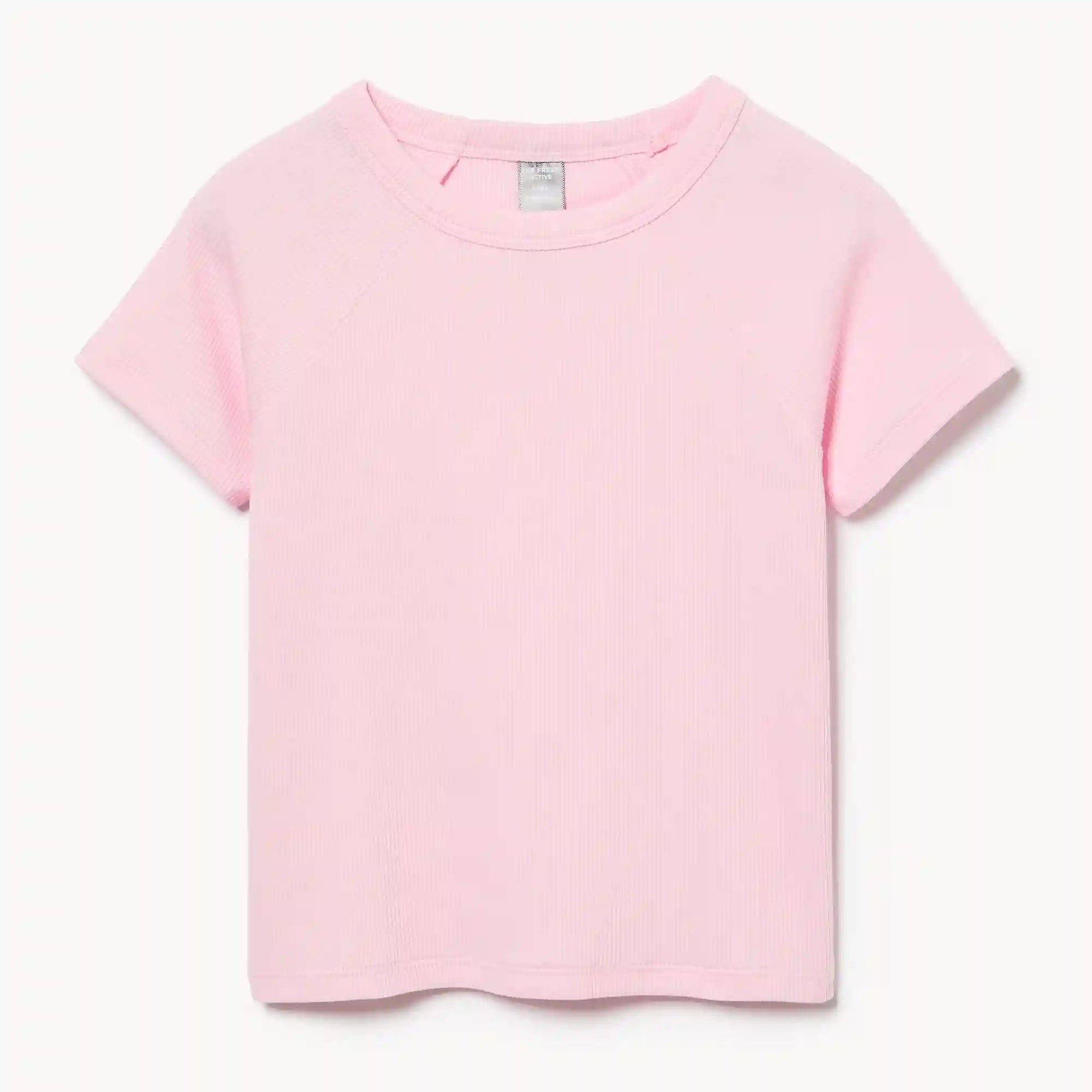 Kid Girls' Ribbed Cotton T-Shirt