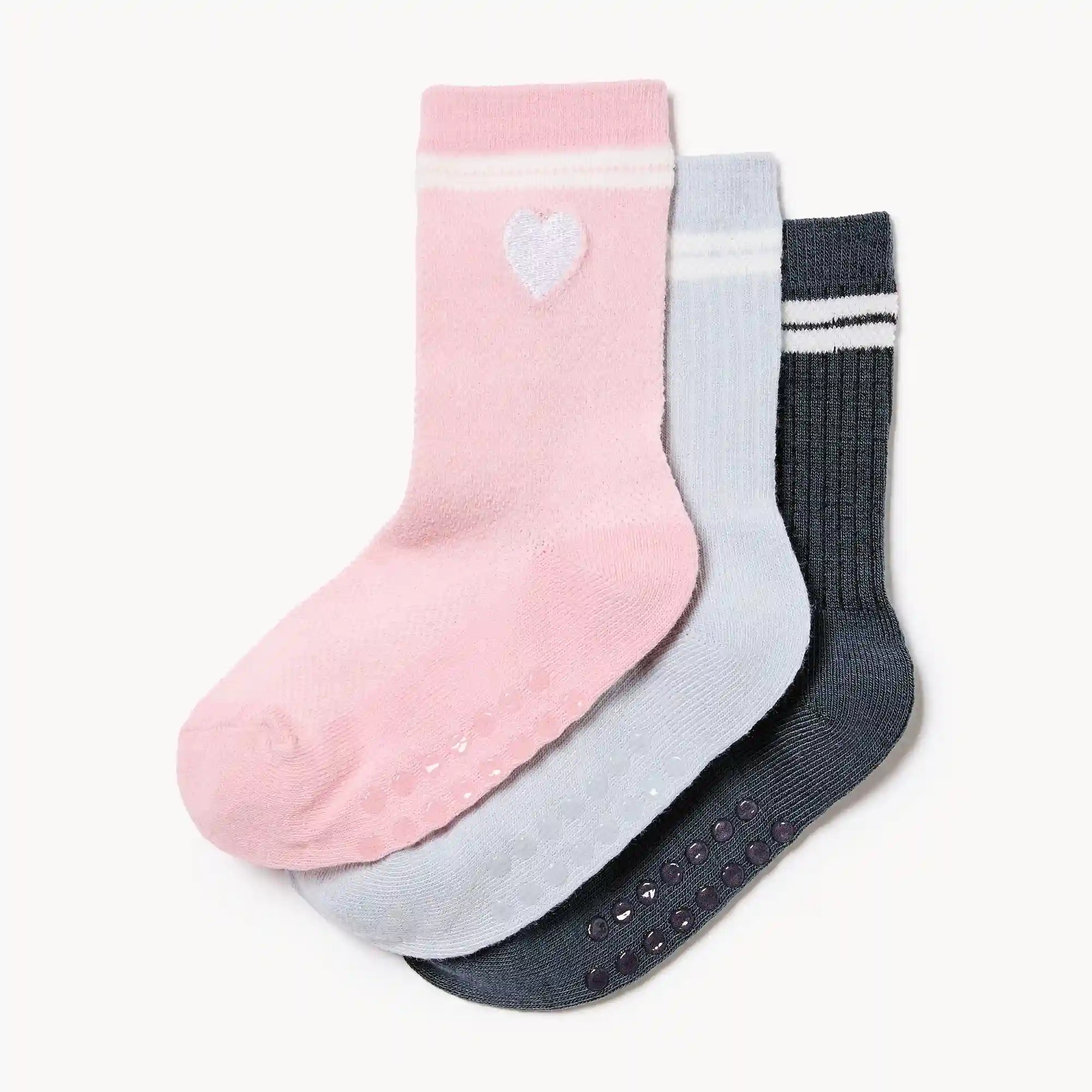 Toddler Girls' 3-Pack Crew Socks
