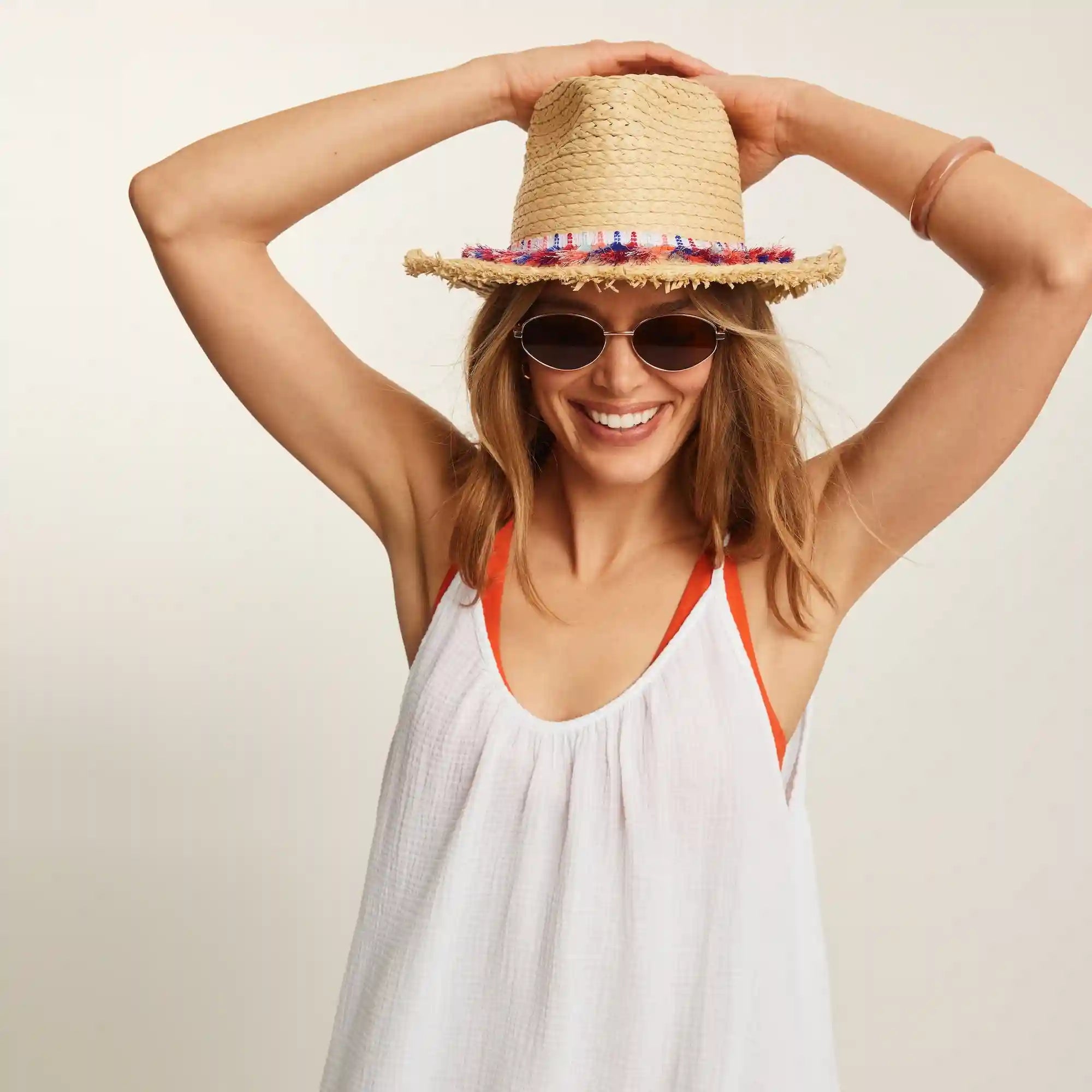 Fringed Straw Hat