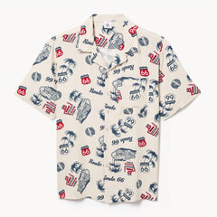 Adult Route 66 Button-Up Shirt