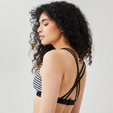 Double Cross-Back Strap Bikini Top