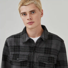 Men's Woven Melton Shacket