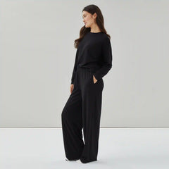 French Terry Wide Leg Lounge Pant