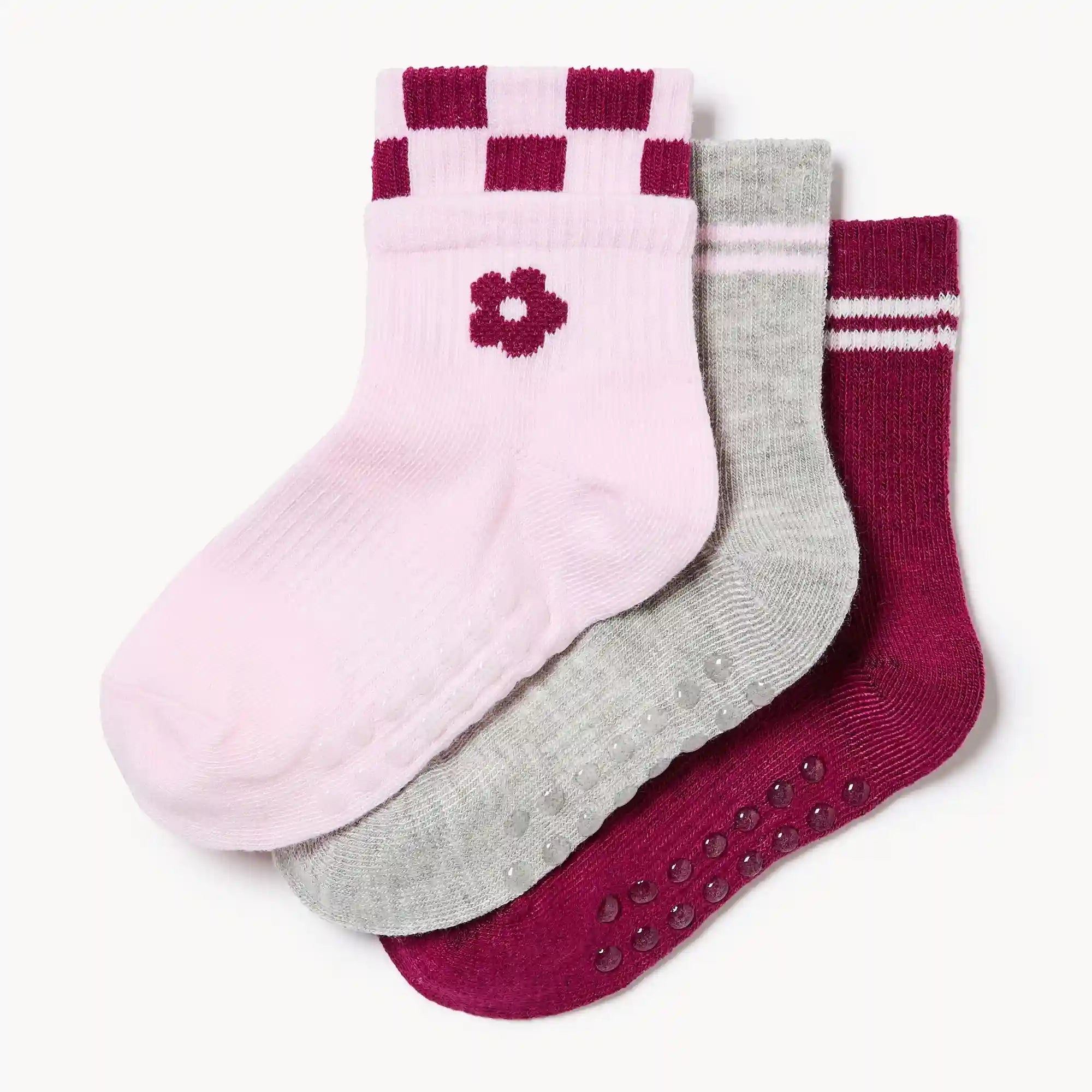 Toddler Girls' 3-Pack Mid-Crew Socks