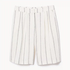 Linen Blend Striped Short