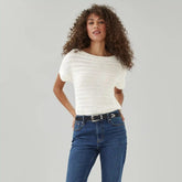 Ellen Tracy Boat Neck Knit T-Shirt