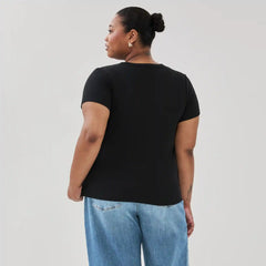 Women+ Slim-Fit Ribbed T-Shirt