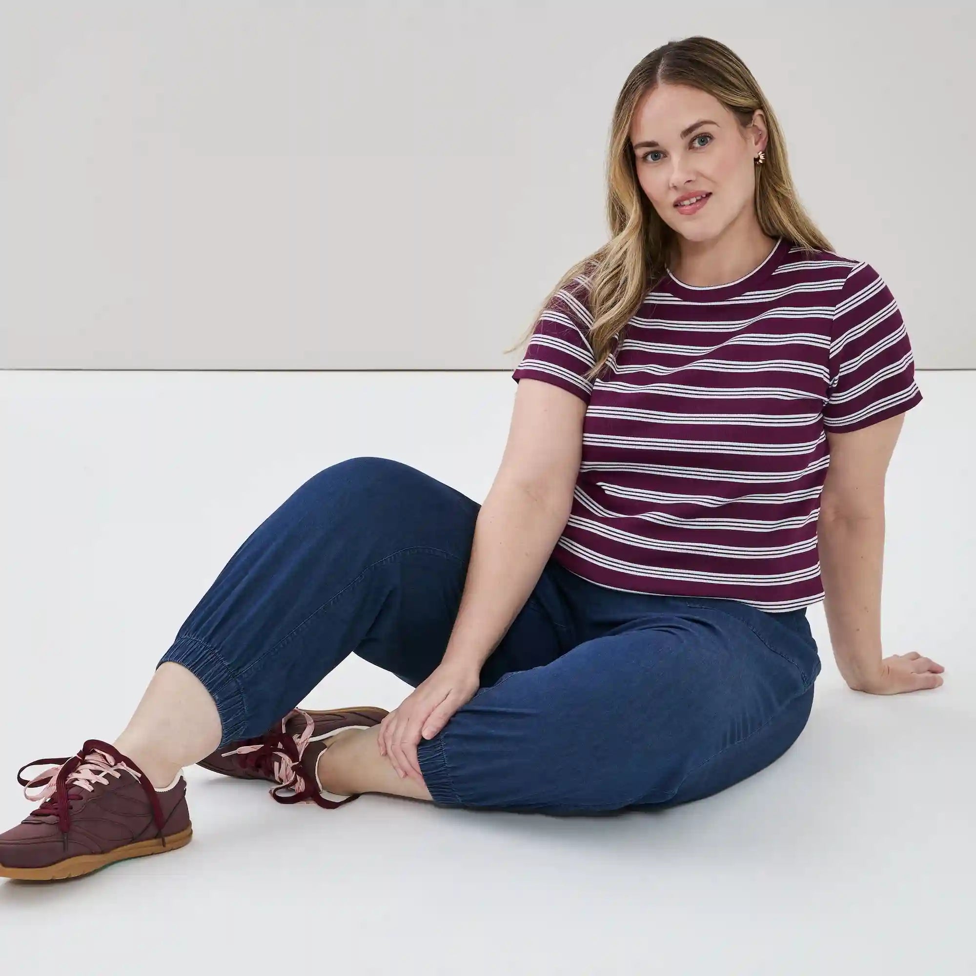 Women+ Slim Fit Ribbed T-Shirt