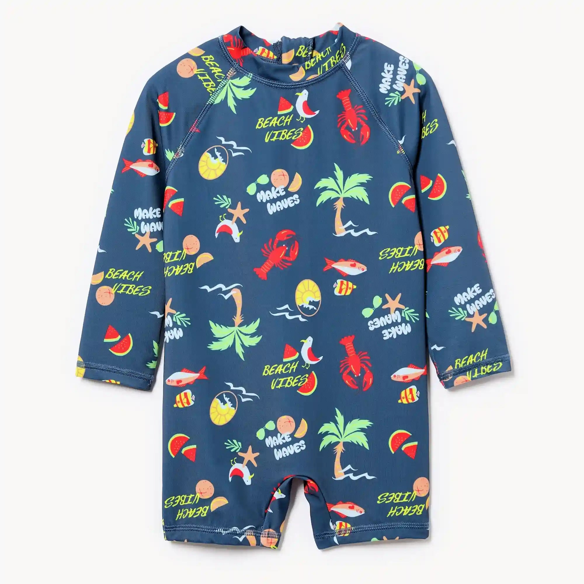 Baby Boys' Printed Rash Guard Swimsuit
