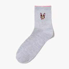 Embroidered Crew Socks