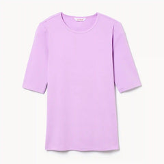 Ribbed Quarter Sleeve T-Shirt