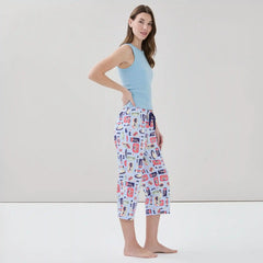 Printed Cropped Sleep Pant