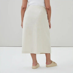 Women+ Linen Cotton Wrap Maxi Skirt