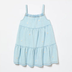 Toddler Girls' Denim Embroidered Dress
