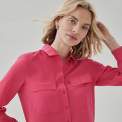 Relaxed Button-Up Blouse