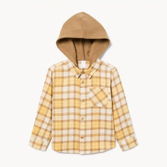 Toddler Boys' Flannel Hooded Shirt