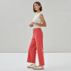 Red High Rise Jean